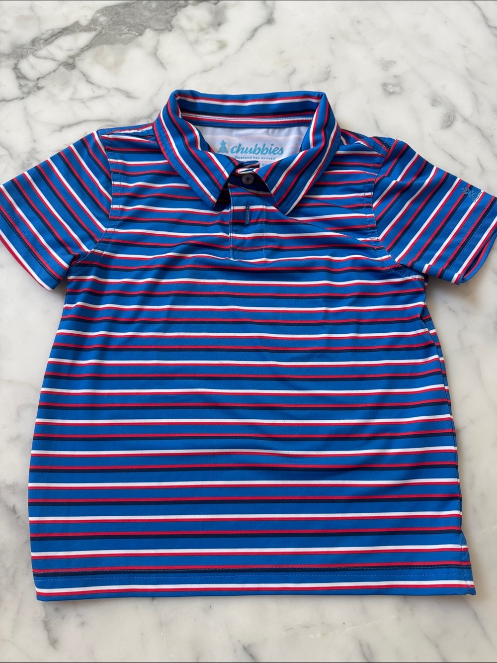 chubbies Red, White, and Blue Performance Polo